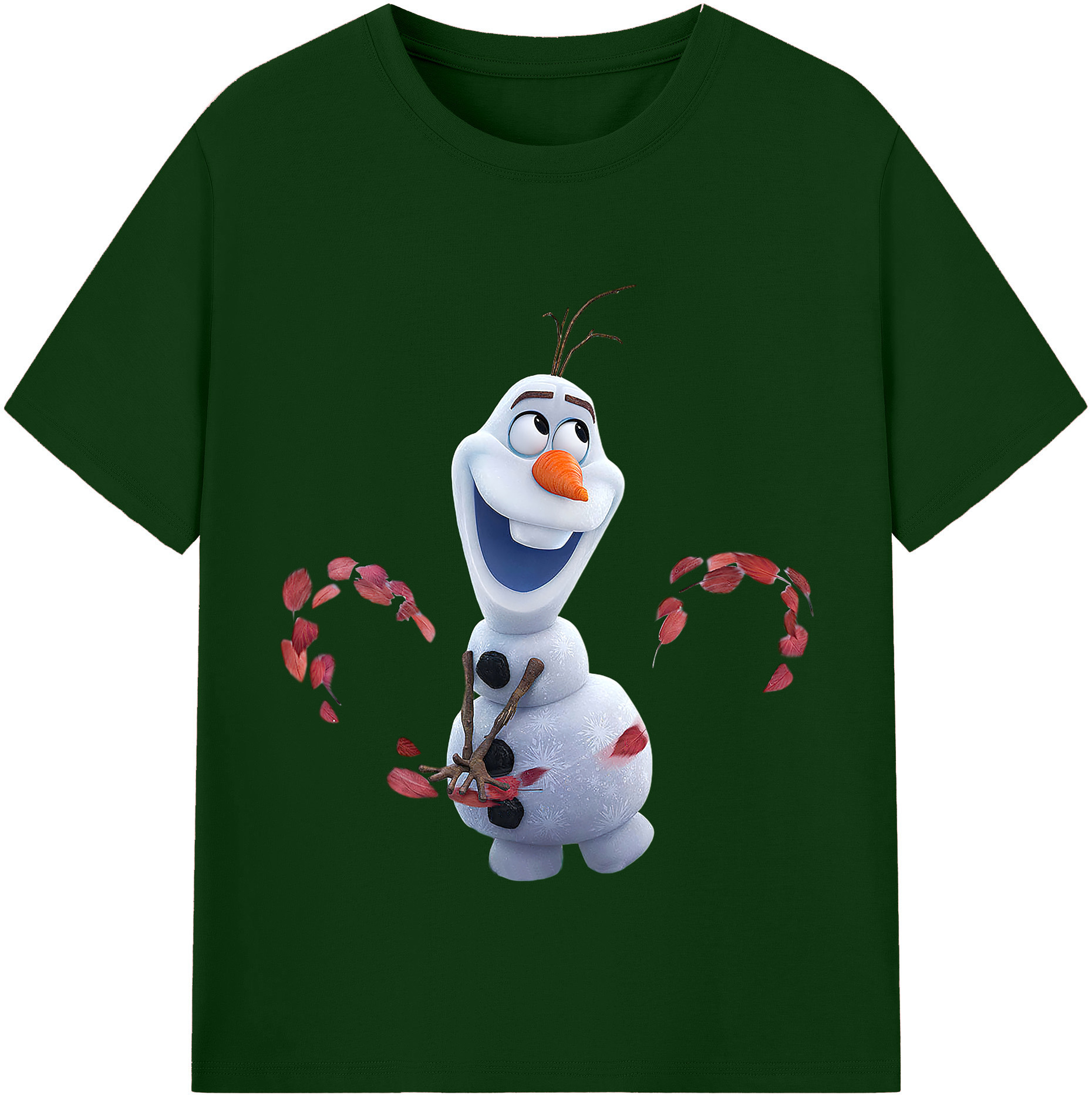 （画像用） アナと雪の女王 アンナ エルサ Frozen Anna Elsa 綿100％半袖Tシャツ（フロントプリント）